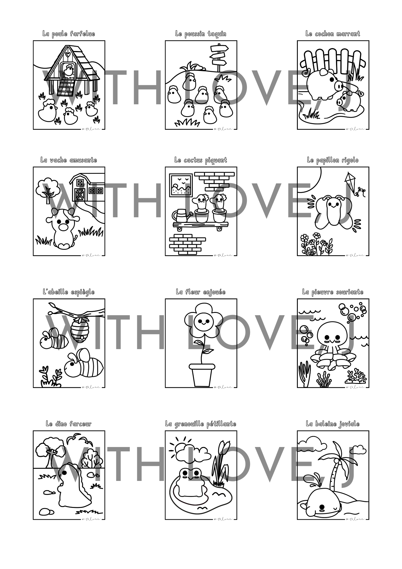 Les dessins à colorier