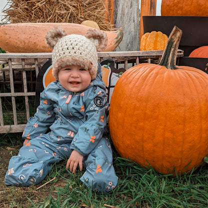 La tuque ourson avec fourrure